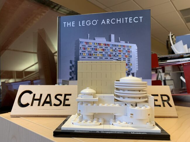 Legos at Chase’s Desk