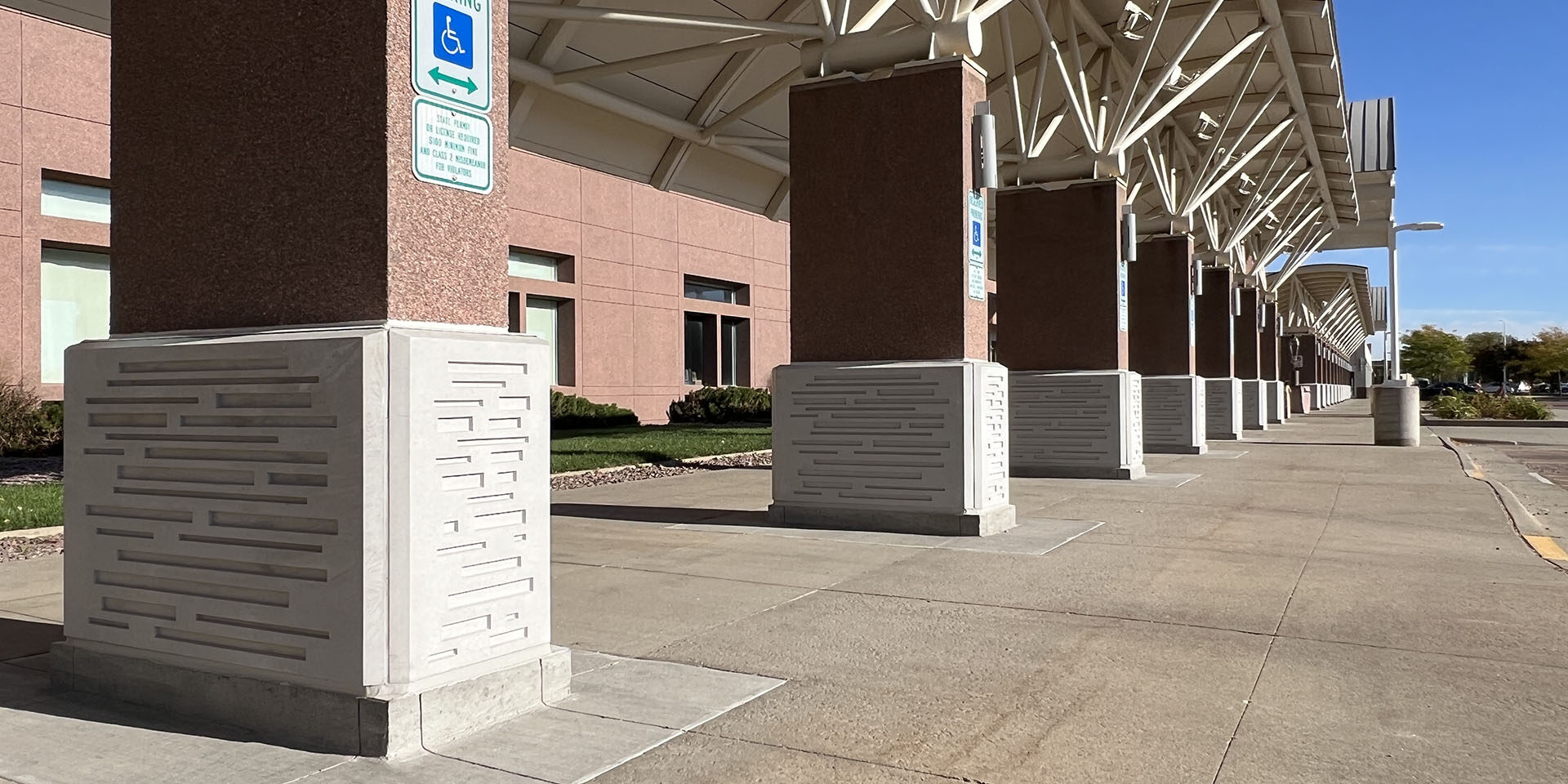 Convention Center Canopy Column Cladding 2 IMG_3837